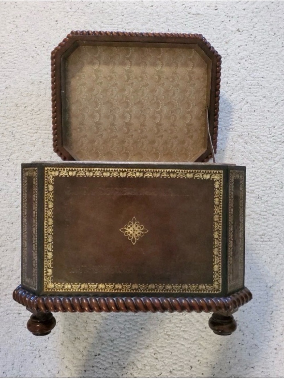 Vintage Maitland Smith decorative wooden box 20 W x 16 L x 20 H